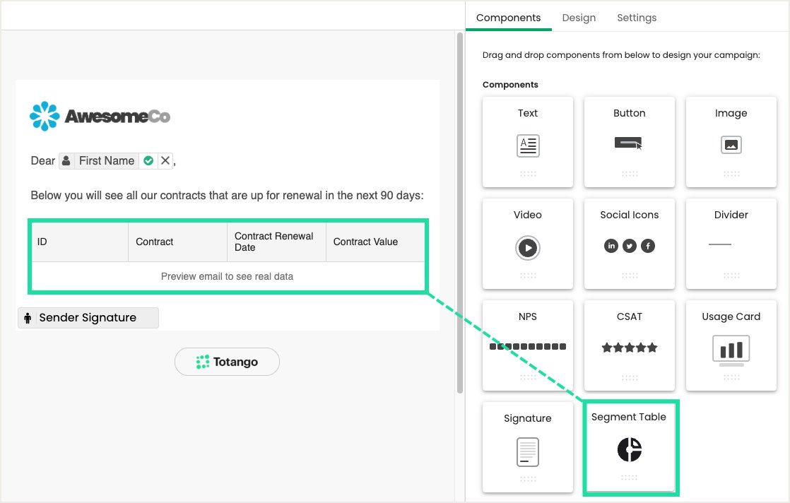 Segment Table editor